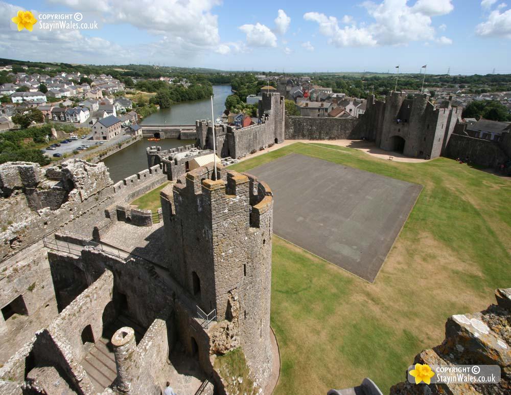 View from the Great Tower, Pembroke Castle