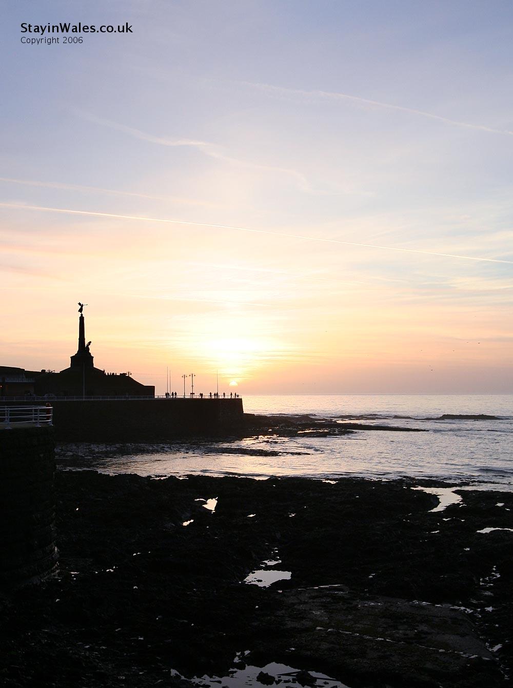 Irish sea sunset
