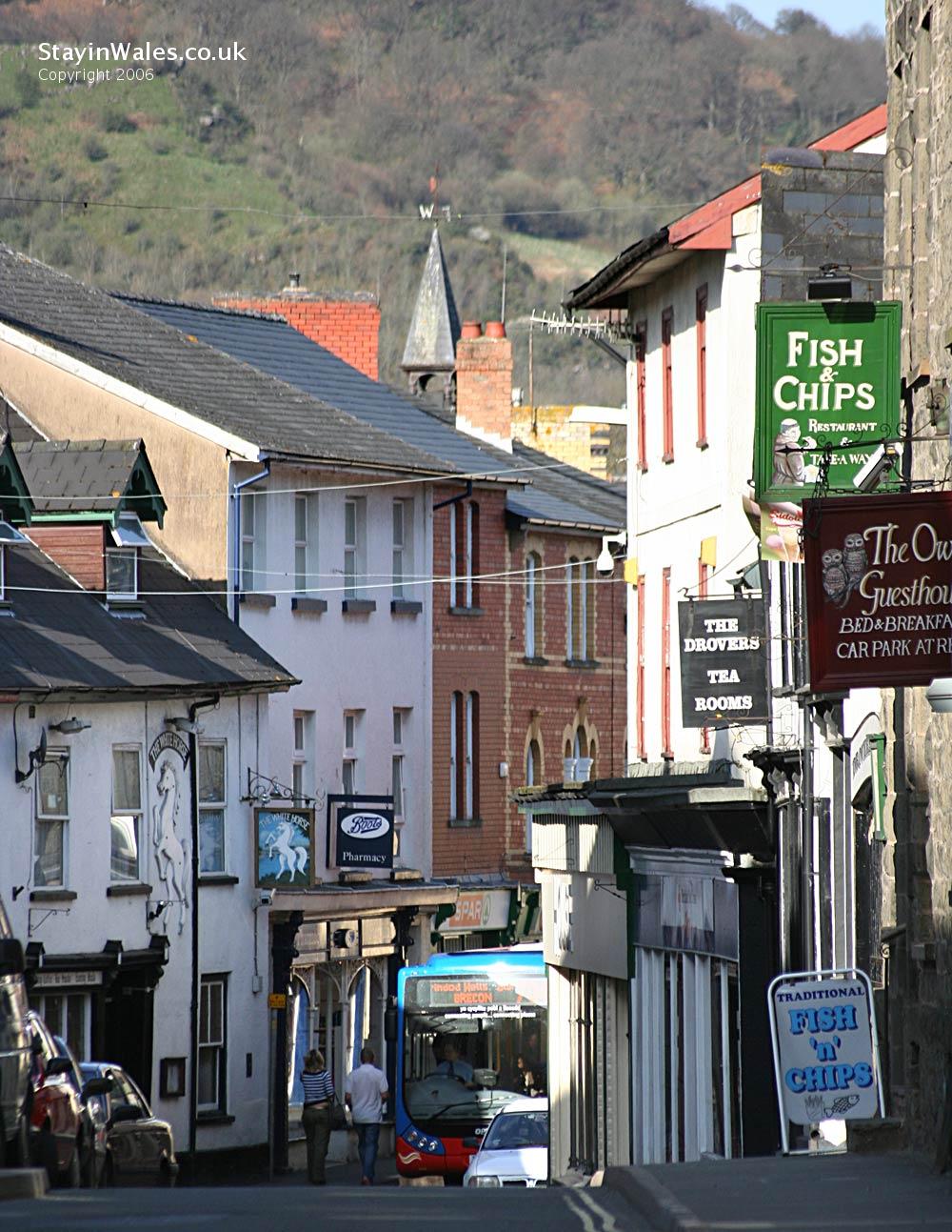 High Street Builth Wells