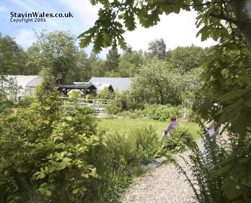 The gardens at CAT, Mid Wales