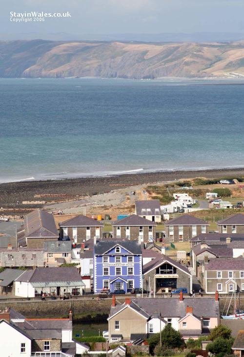Aberaeron harbour and beyond