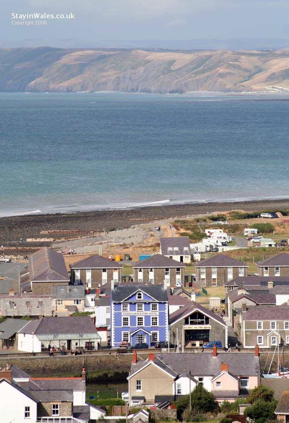 Aberaeron harbour and beyond