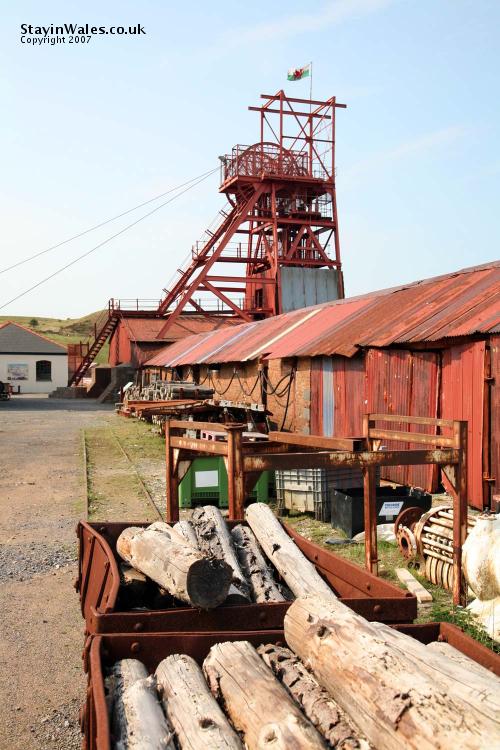 Pit props at the Big Pit