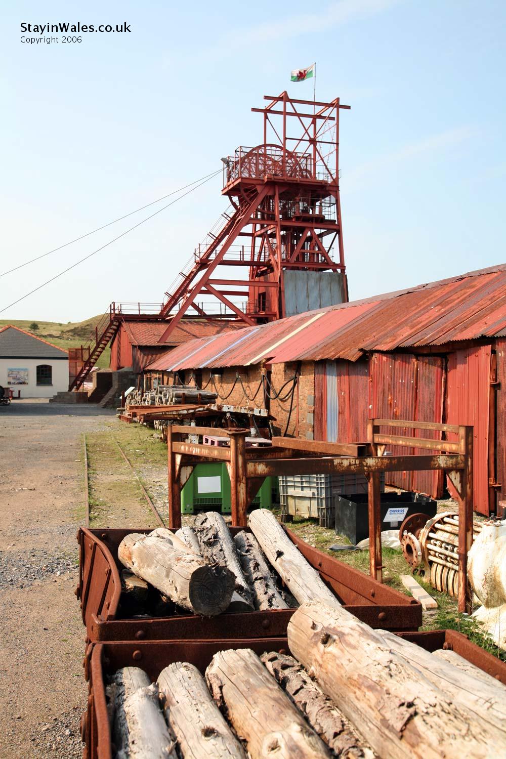 Pit props at the Big Pit