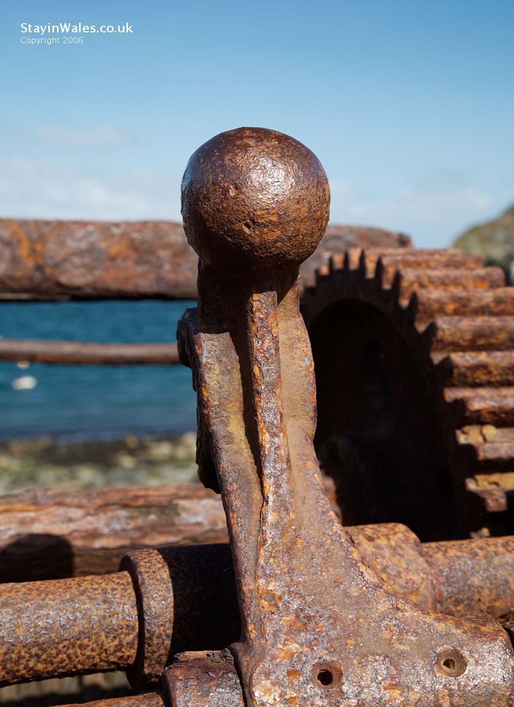 Old winch at Martin's Haven Pembrokeshire