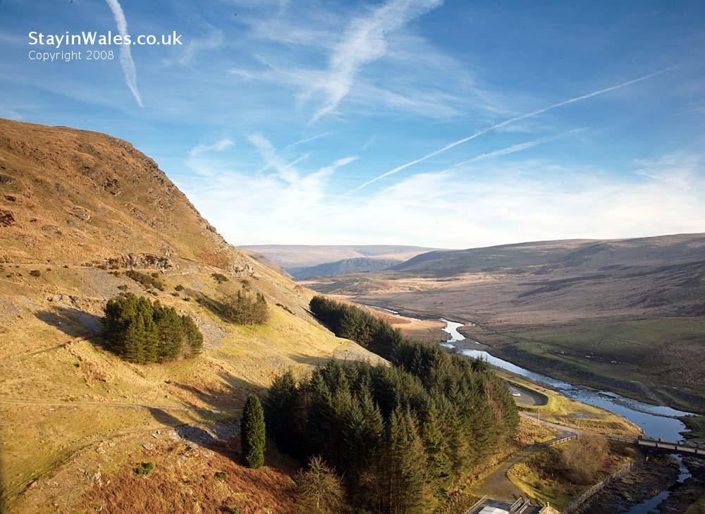 View from Claerwen Dam, Mid Wales