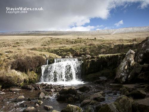 Waterfall at Pont ar Daf, Storey Arms