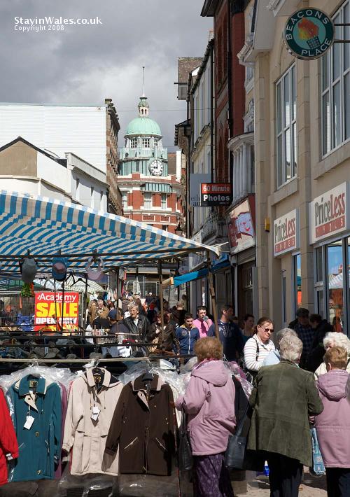 Market day in Merthyr Tydfil