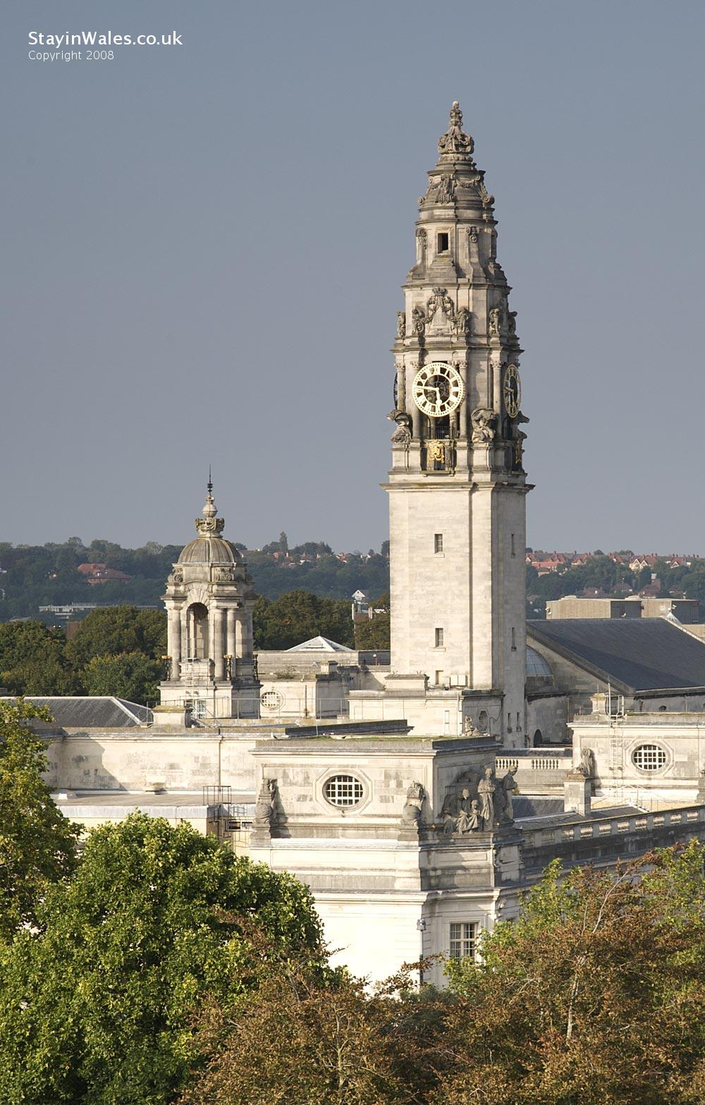 City Hall clocktower, Cardiff