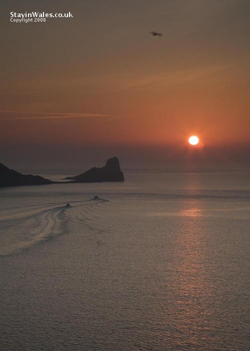 Sunset at Worm's Head, Rhossili Bay