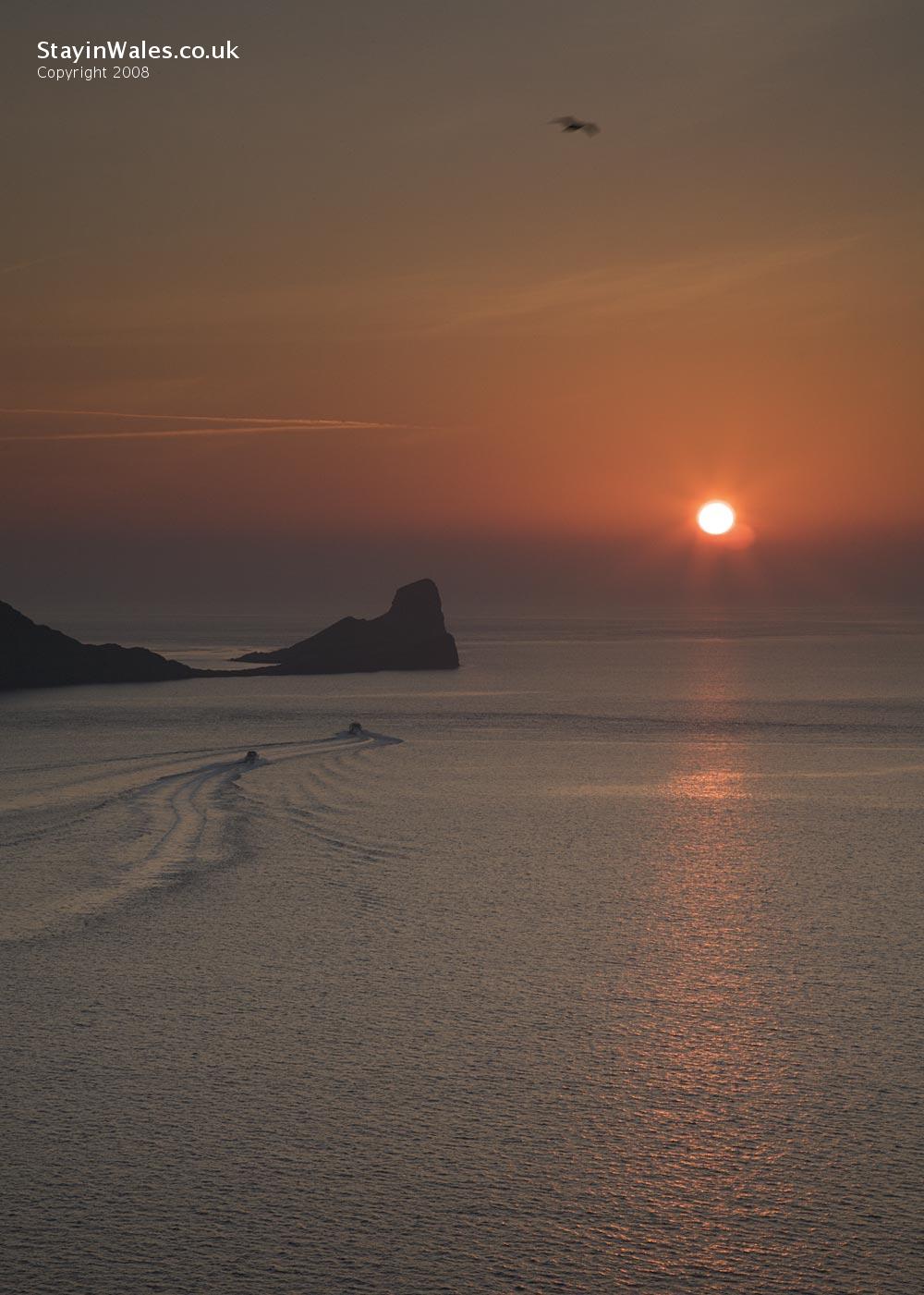 Sunset at Worm's Head, Rhossili Bay