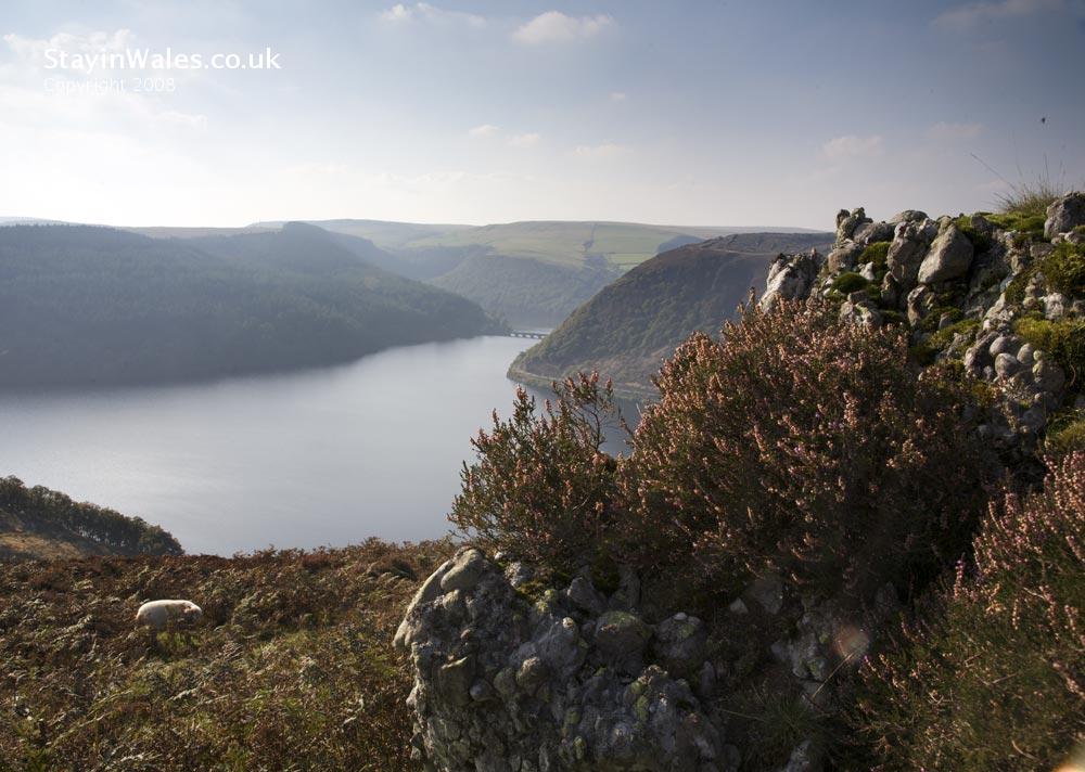 Caban Coch reservoir seen from Craig Cnwch