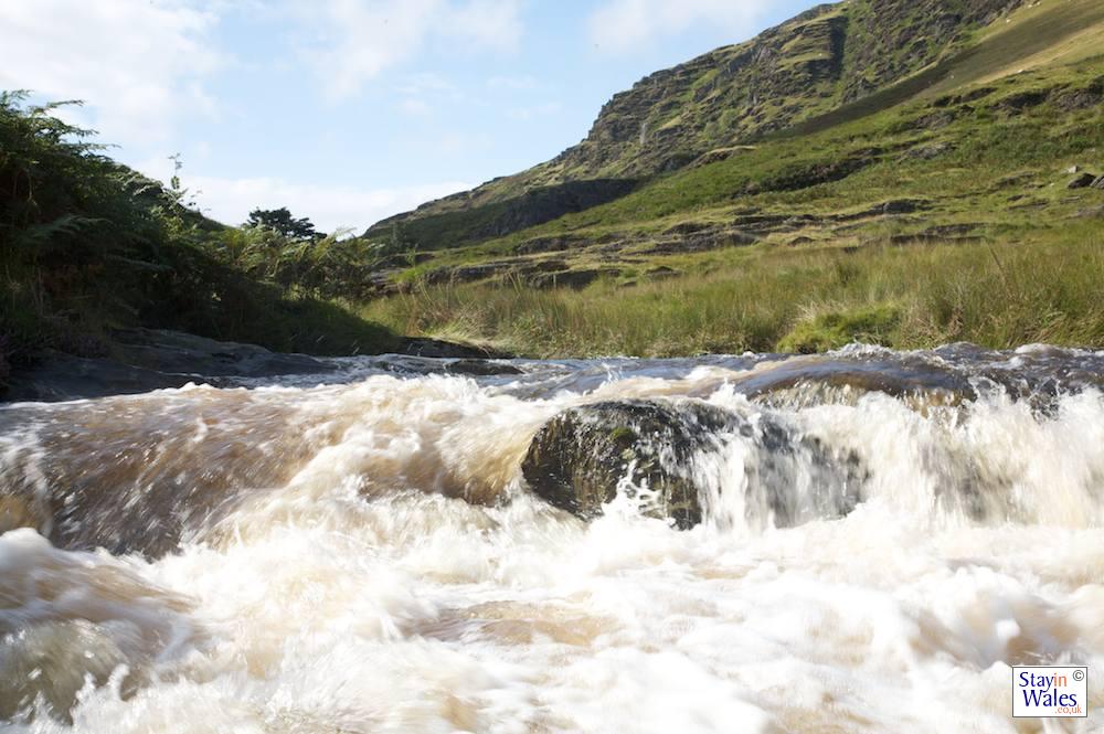 River Irfon in spate, August 2008