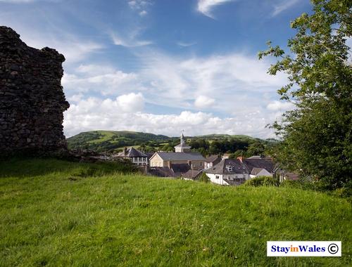 Llandovery castle and town