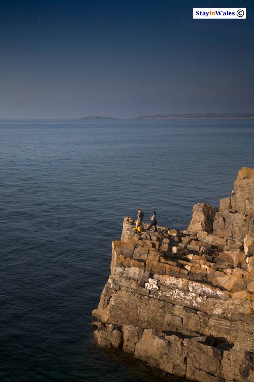 Fishing at Rhossili on the Gower