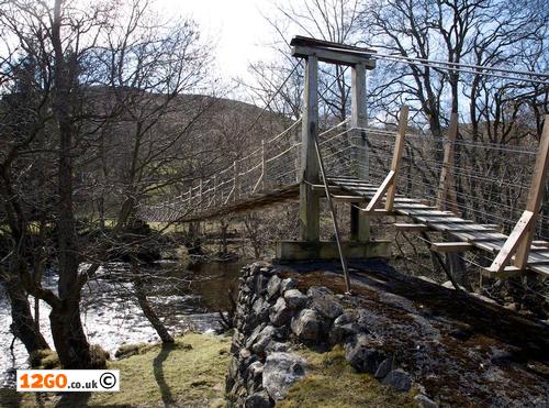 Suspension footbridge near Rhayader