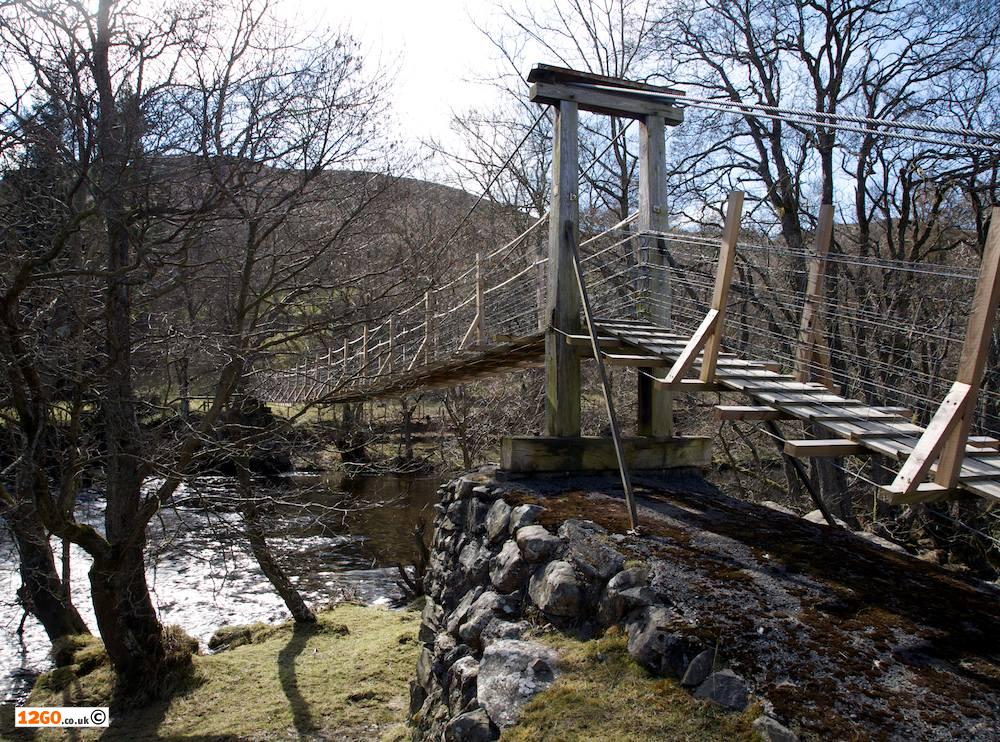 Suspension footbridge near Rhayader