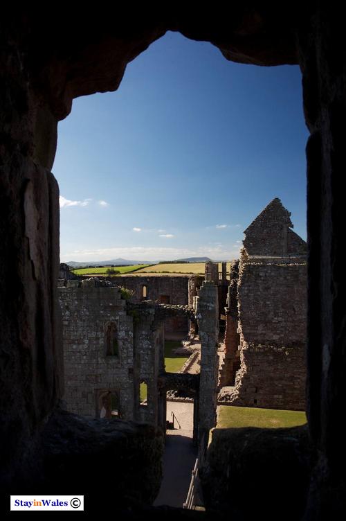 The hall and chapel of Raglan Castle