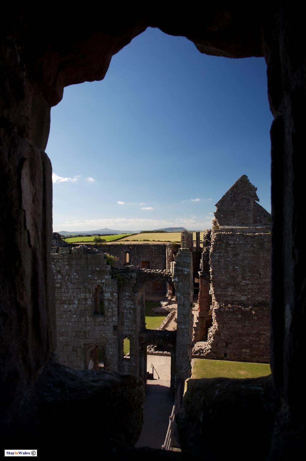 The hall and chapel of Raglan Castle