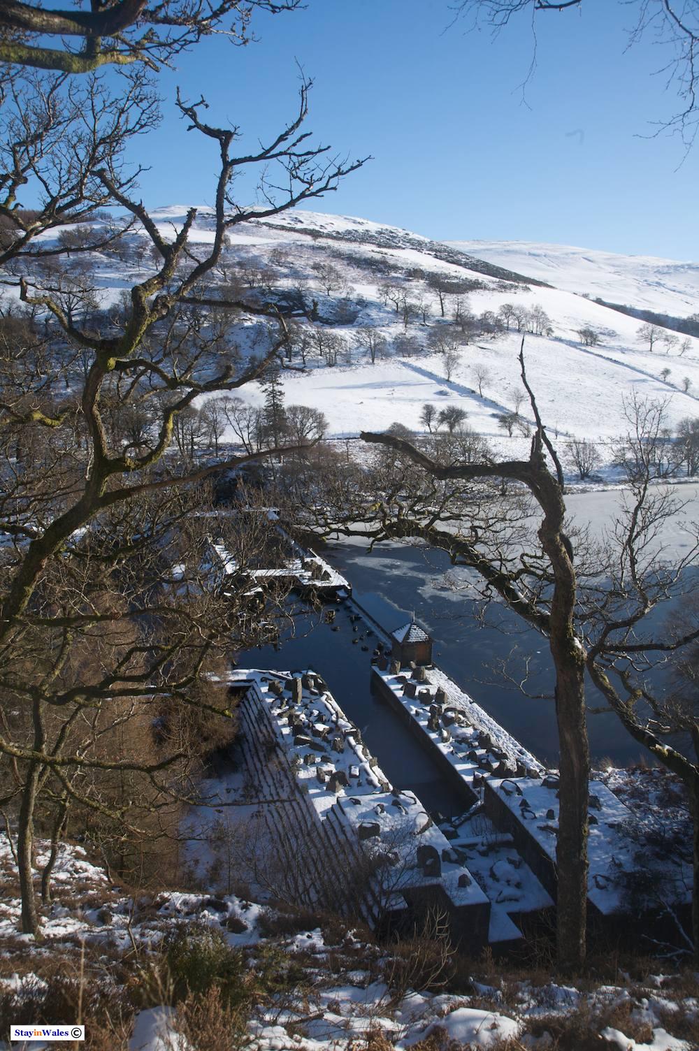 Dol-y-Mynach dam in the Elan Valley