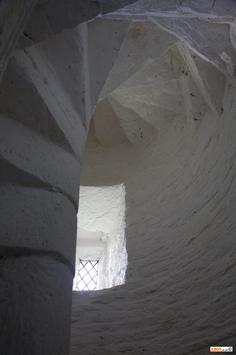 Pilleth church spiral stone stairs