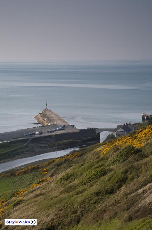 Aberystwyth breakwater and River Ystwyth