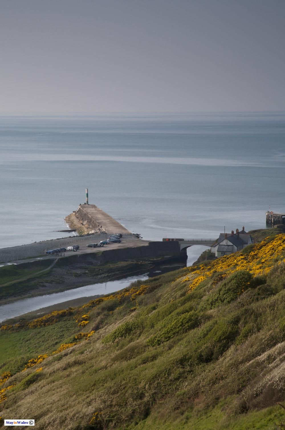 Aberystwyth breakwater and River Ystwyth