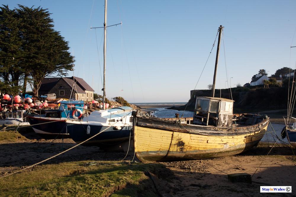 Rosebud, old fusing boat at Abersoch
