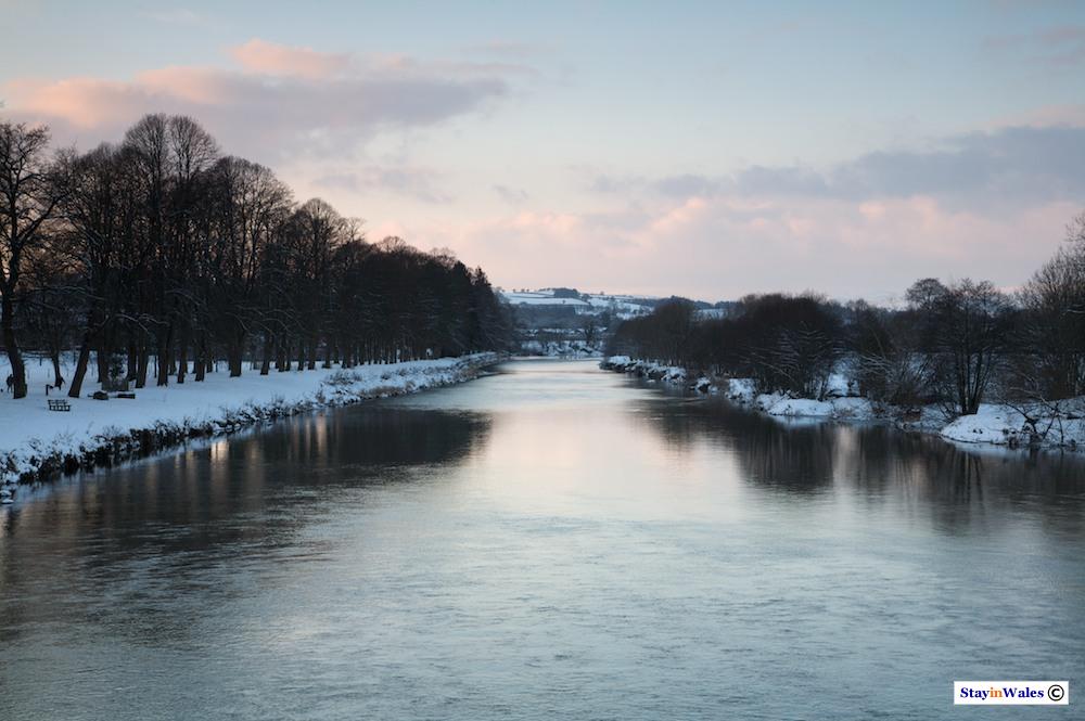 River Wye and snow