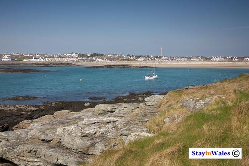 Trearddur Bay beach and village