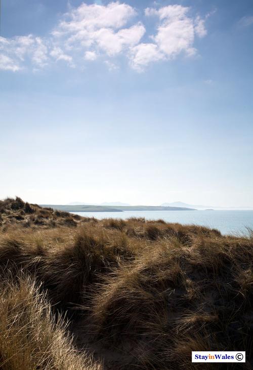 View from sand dunes at Traeth Llydan