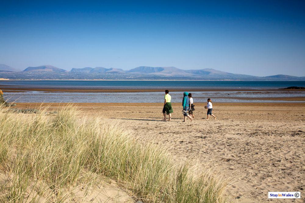Newborough Beach and Snowdonia