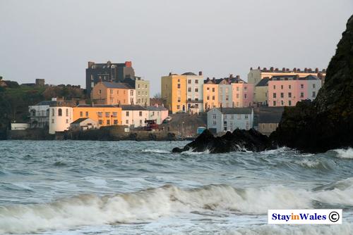 Tenby harbour and Gosker Rock