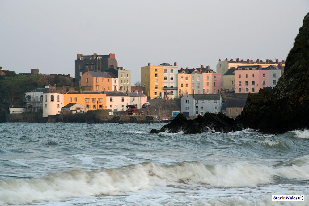 Tenby harbour and Gosker Rock