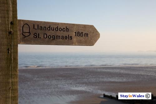 Pembrokeshire coast path waymarker Amroth