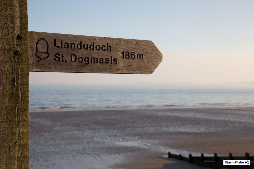 Pembrokeshire coast path waymarker Amroth