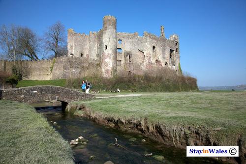 Laugharne Castle and River Coran