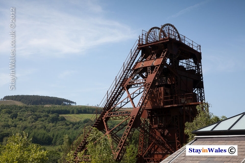 Upcast pit head at Cefn Coed Colliery