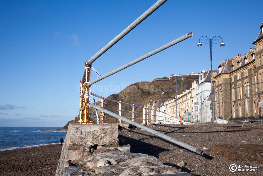 Storm damage at Aberystwyth