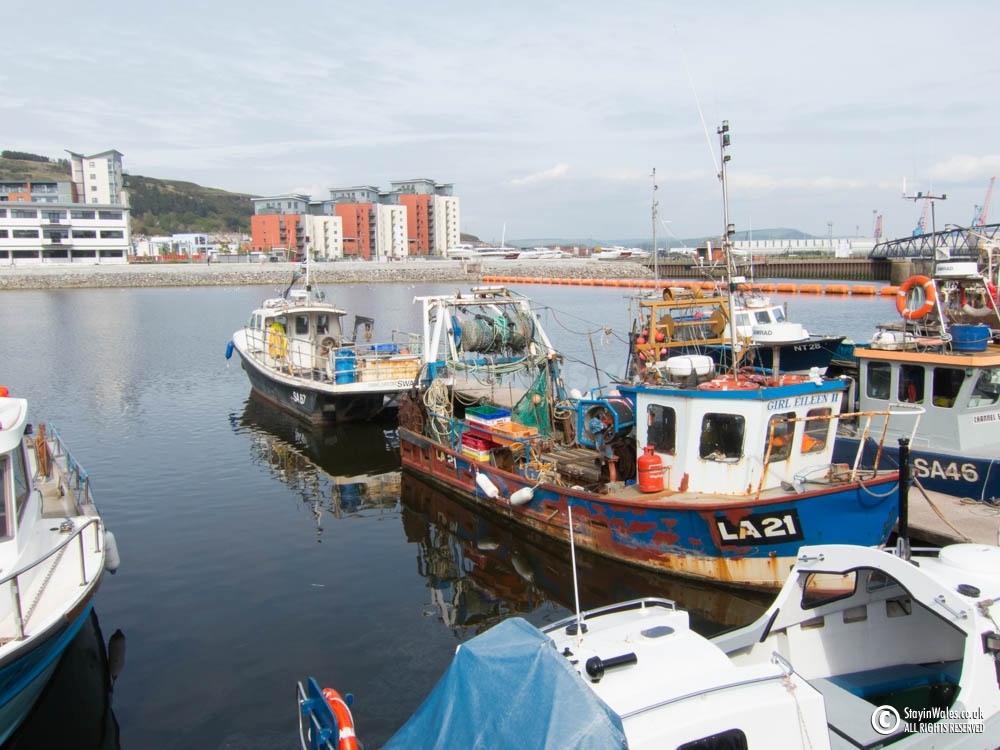 Fishing boats at Swansea