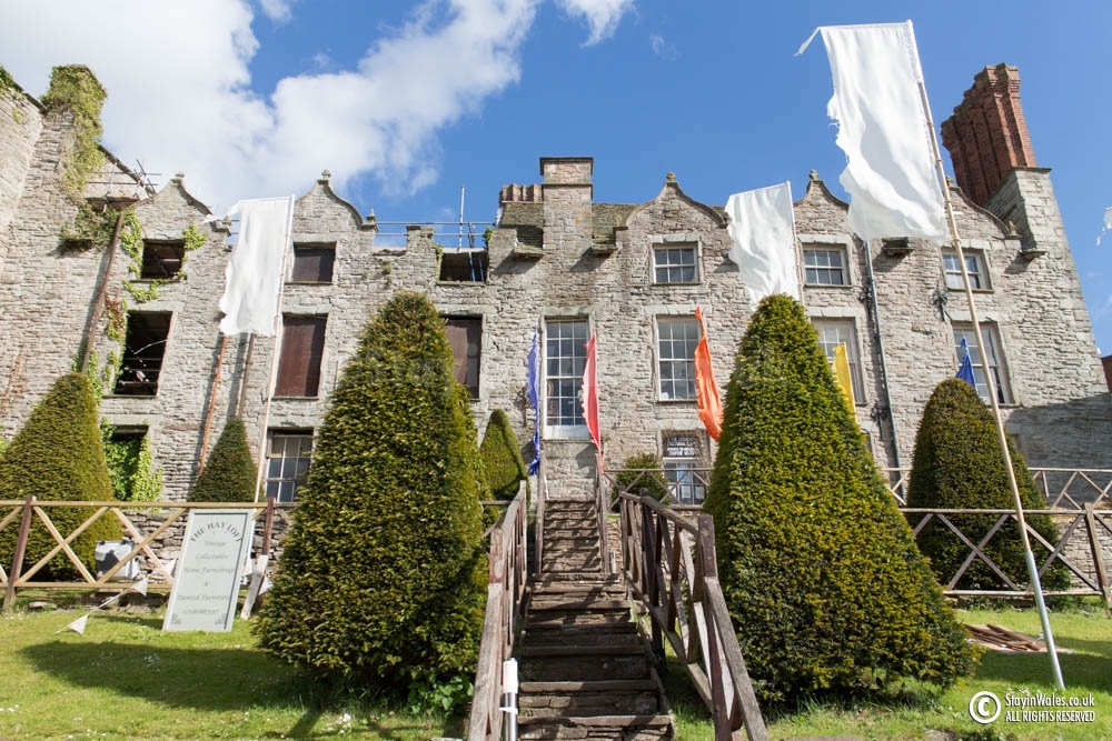 Festival flags at Hay Castle