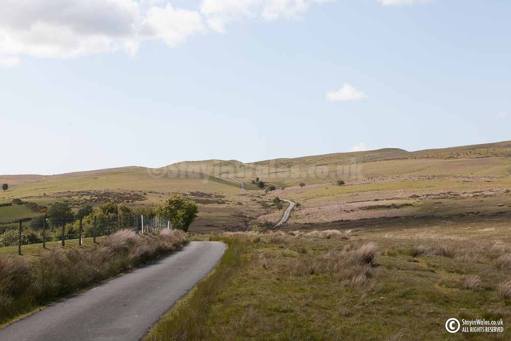 Road across Pant-y-Llyn