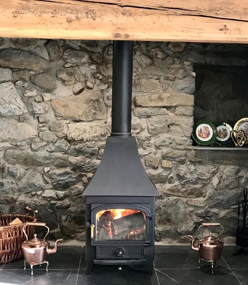 Woodburner in living room
