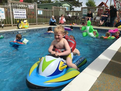 Heated outdoor pool