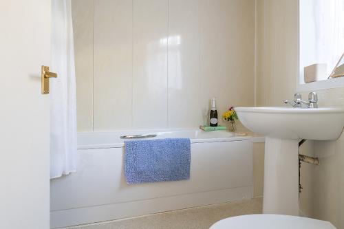 Bright and clean family bathroom