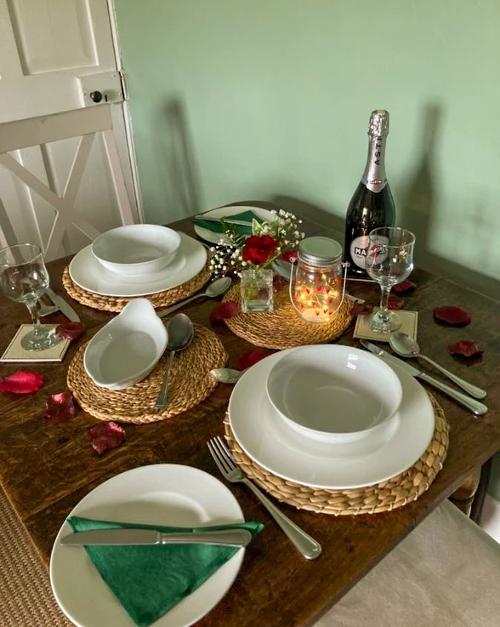 The dining table