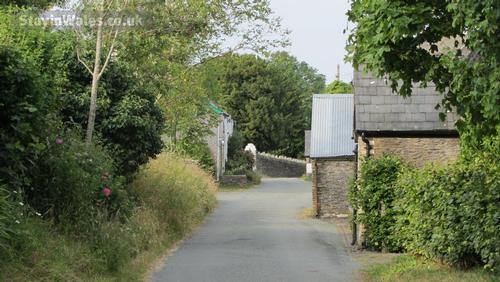 Darowen - Quaint, quiet, rural village. (Moelfre is on the left hand side.)