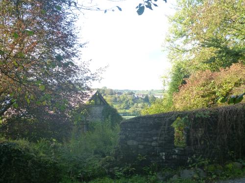 View across the garden to Llandeilo