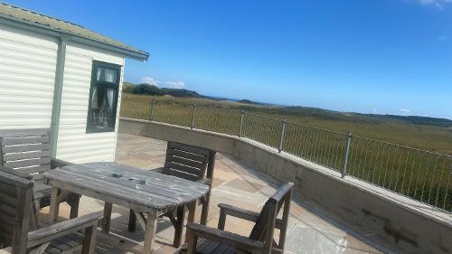 Private Seating area outside the caravan