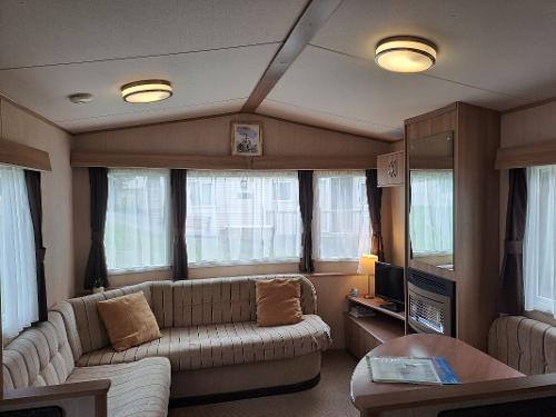 Larch caravan lounge